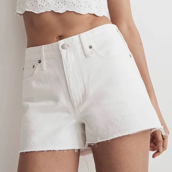 Madewell Pants - Madewell White Denim Jean Shorts